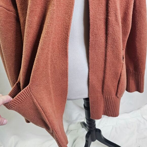 a new day Burnt Orange Rust Open Front Cardigan Size XL - Picture 5 of 8
